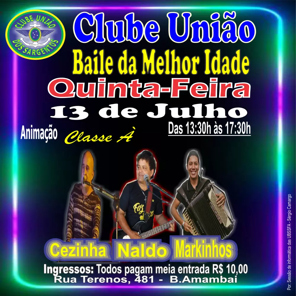 Baile da Melhor Idade 13/07/2023